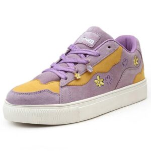 Bacca Bucci Blossom Women’s Sneakers – Genuine Leather Casual Shoes with Floral Accents & Metal Lace Charms | High-Energy Colorways | All-Season Comfort & Style