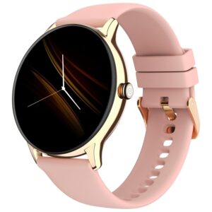 Noise Twist Go Smart Watch 1.39" Display, TruSyncᵀᴹ BT Calling, Glossy Metal Finish, 150+ Watch Faces, IP68, Sleep Tracking, 100+ Sports Modes, Smart Watch for Men and Women (Gold Wine)